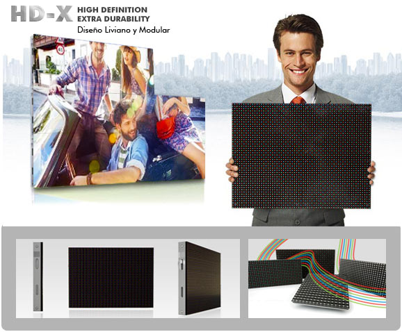 Las pantallas gigantes de interior para publicidad son vers�tiles, delgadas y ligeras.