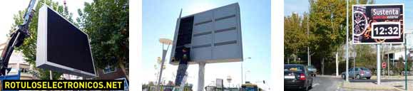 Instalaci&oacute;n de vallas publicitarias de leds sobre postes publicitarios