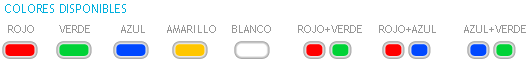 Colores disponibles para las pantallas flexibles lineales