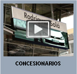 Simulaci�n de r�tulos comerciales de leds fullcolor instalados en concesionario de veh�culos