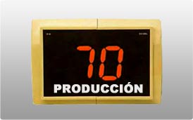 Contadores de producci&oacute;n e indicadores de humedad y temperatura