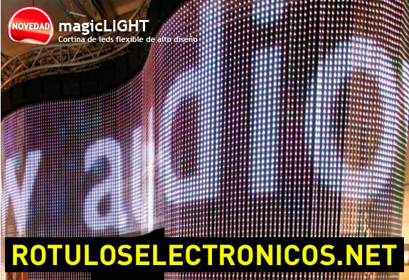 Imagen de nuestras cortinas de leds flexibles  de alto dise�o magicLIGHT.