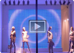 Cortinas de leds semitransparentes y Mantas de leds flexibles.