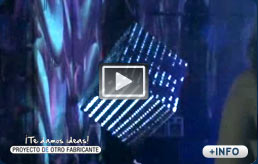 Cubos de leds como complemento escenogr�fico en un concierto musical.