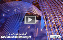 Cortinas de leds flexibles para la decoraci�n de discotecas.