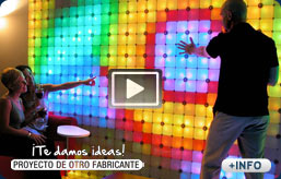 Paredes luminosas de leds.