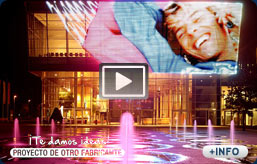Decoraci�n de fachadas con cortinas de leds emitiendo video real