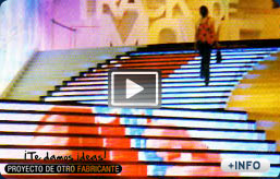 Escaleras de leds para hoteles y comercios.
