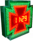 Cruces de farmacia reloj temperatura