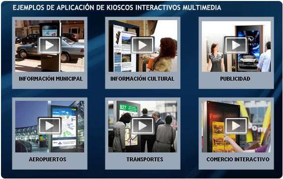 Ejemplos de aplicaci�n de los kioscos interactivos multimedia