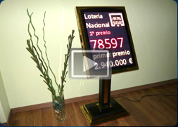 Oferta de displays para interiores de leds con atril