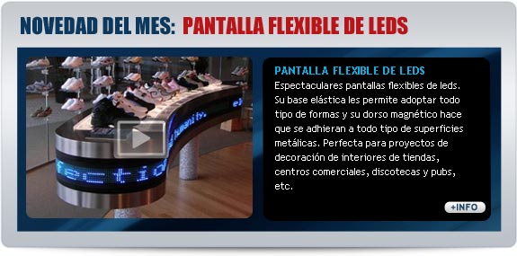 Novedad de las nuevas aplicaciones led de este mes: Pantalla lineal flexible