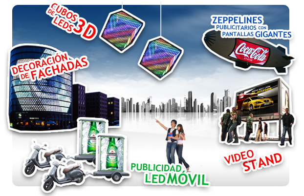 Publicidad en camiones y camionetas con una pantalla de leds fullcolor.