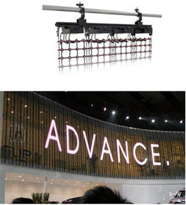 Pantallas de leds flexibles semitransparentes