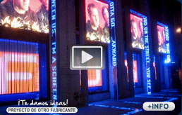 Instalaci�n de pantallas en fachadas con video real.
