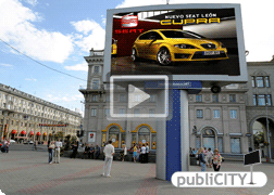 Pantallas publicitarias de leds con monoposte publiCITY.