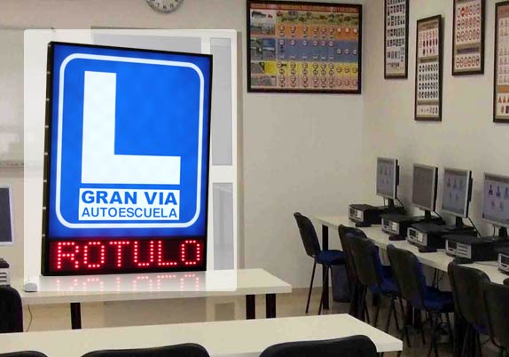 Rotulos de vinilo y leds para autoescuelas