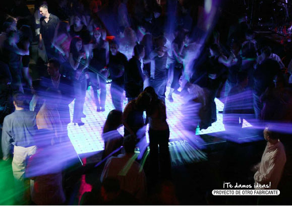 Ejemplo de instalaci�n de suelos de leds en una discoteca.