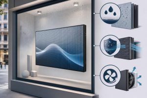 pantalla LED escaparate condensación | RotulosElectronicos.NET